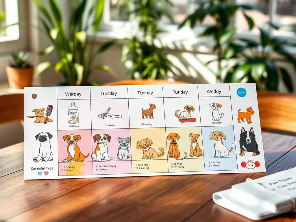 Pet grooming schedule
