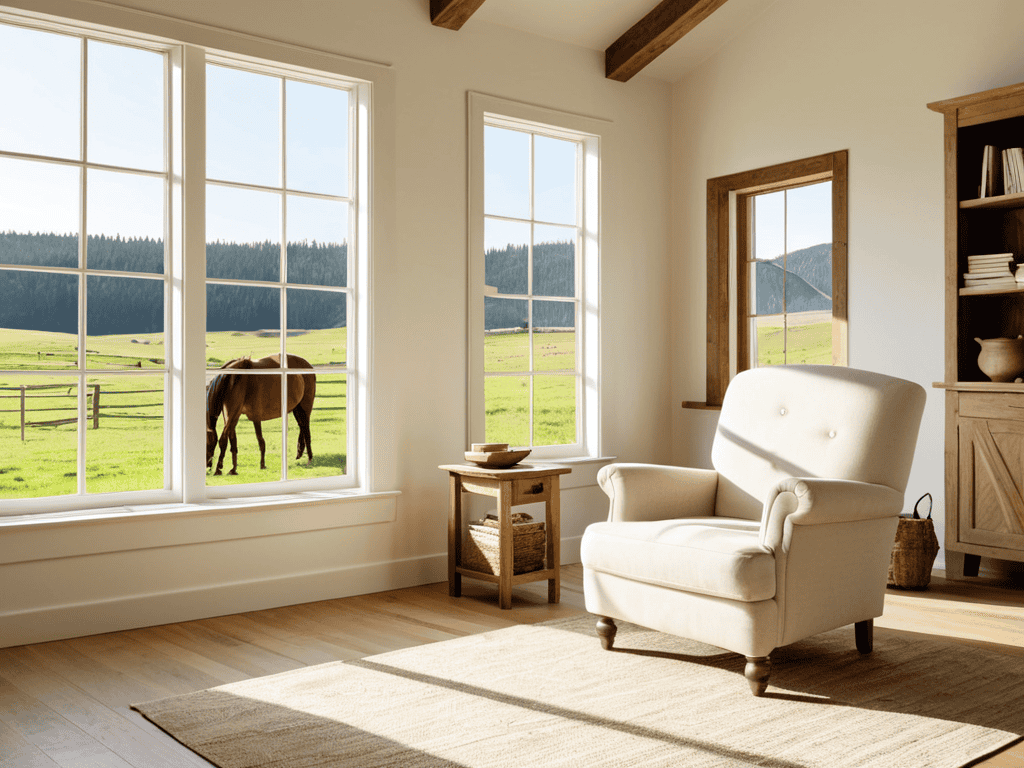 Harmonious Home Organization serene farmhouse scene