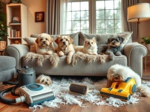 Pet hair cleanup