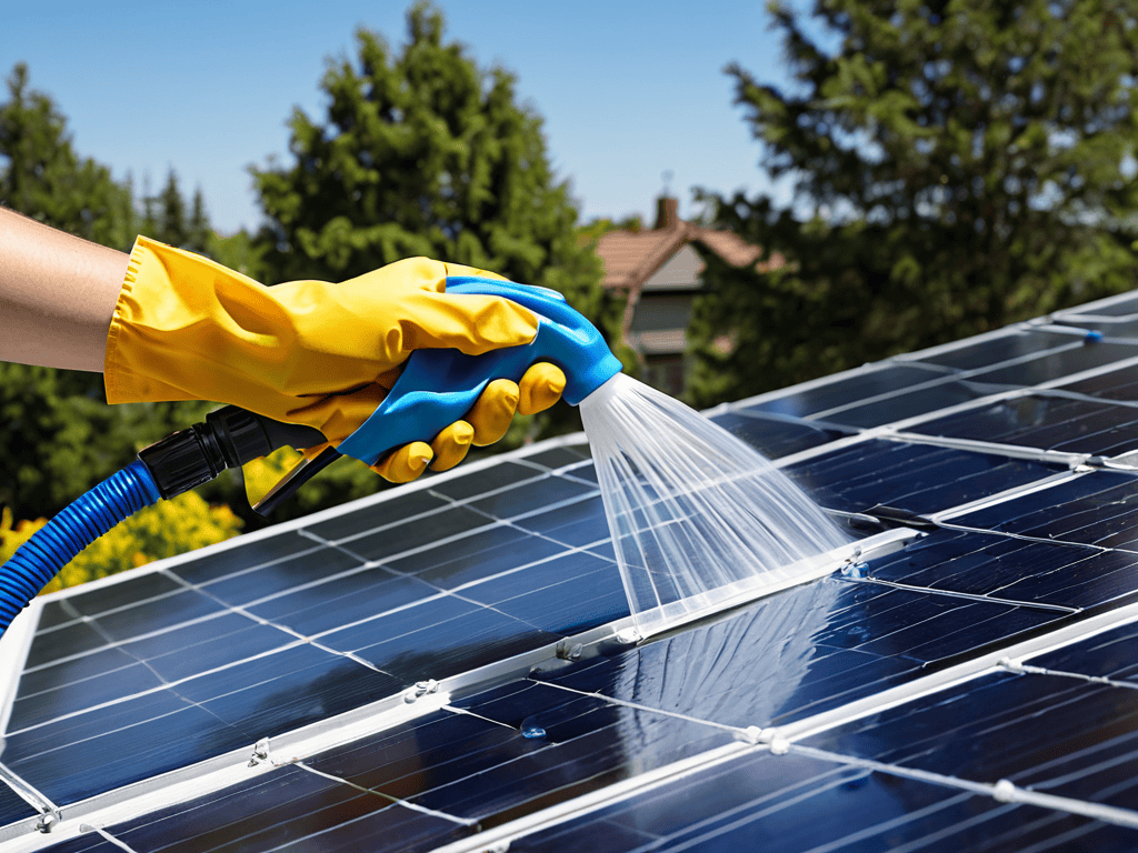 Cleaning solar panels shines bright daily