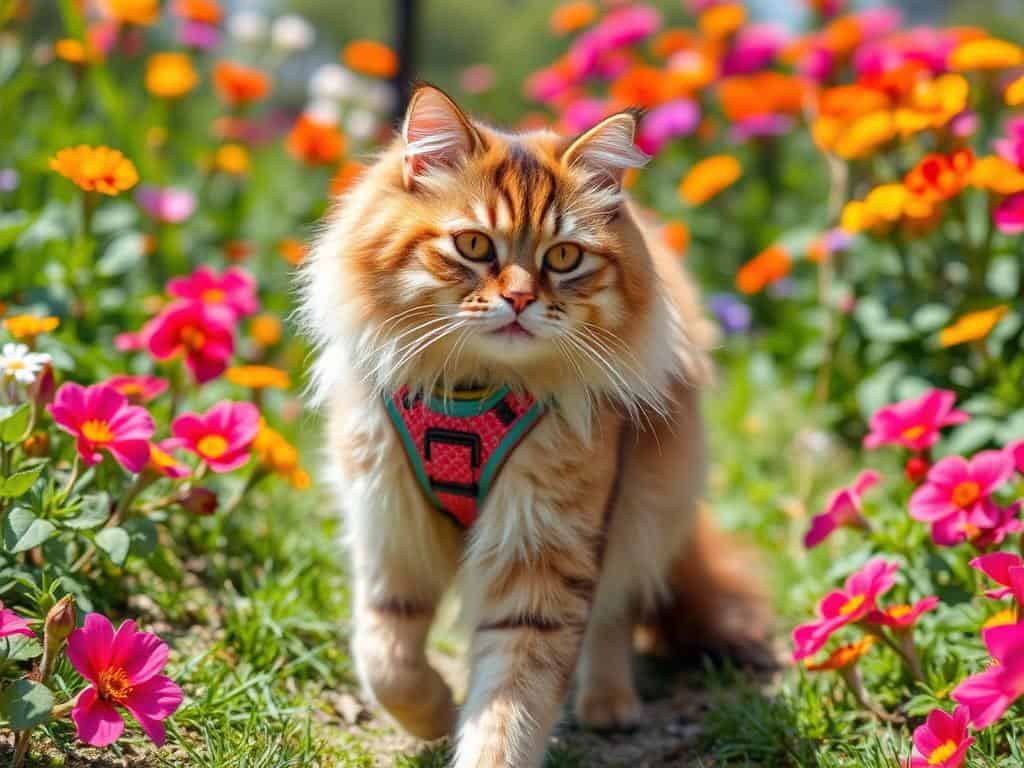 Cat leash training