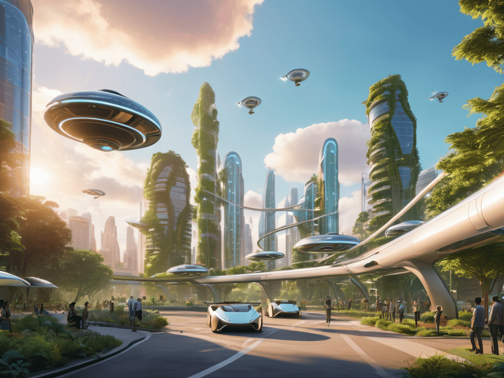 Hope-forward Futurism concept art