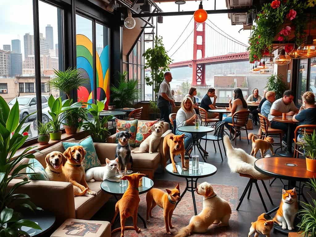 best pet cafes NYC, top pet cafes San Francisco, Chicago pet cafes, pet-friendly cafes