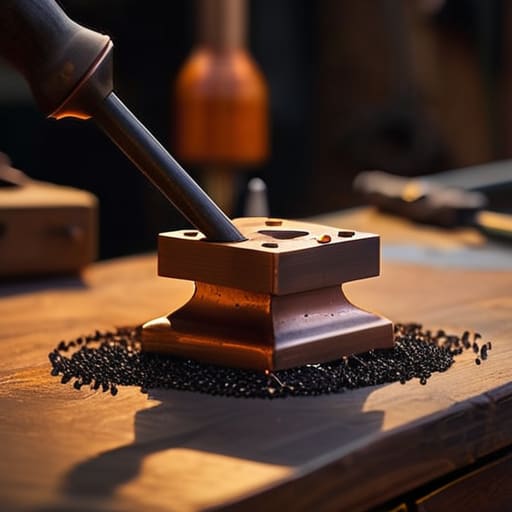 Shaping the Sheet: Chasing and Repoussé Pitch Tempering 4 Artisan applying The Final Polish.