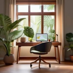 How to set up a desk for long hours.